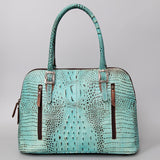 American Darling Tote Crocodile Embossed Genuine Leather Western Women Bag Handbag | for Cute Laptop