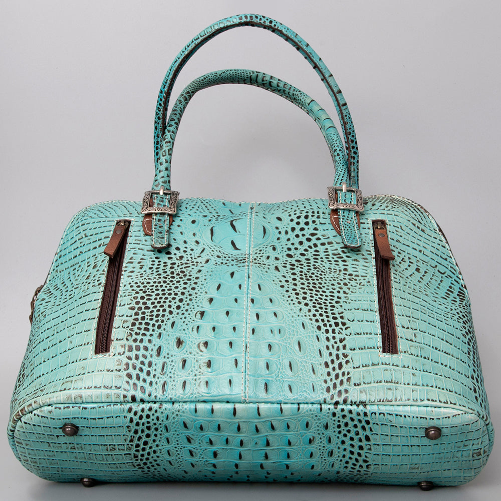 American Darling Tote Crocodile Embossed Genuine Leather Western Women Bag Handbag | for Cute Laptop