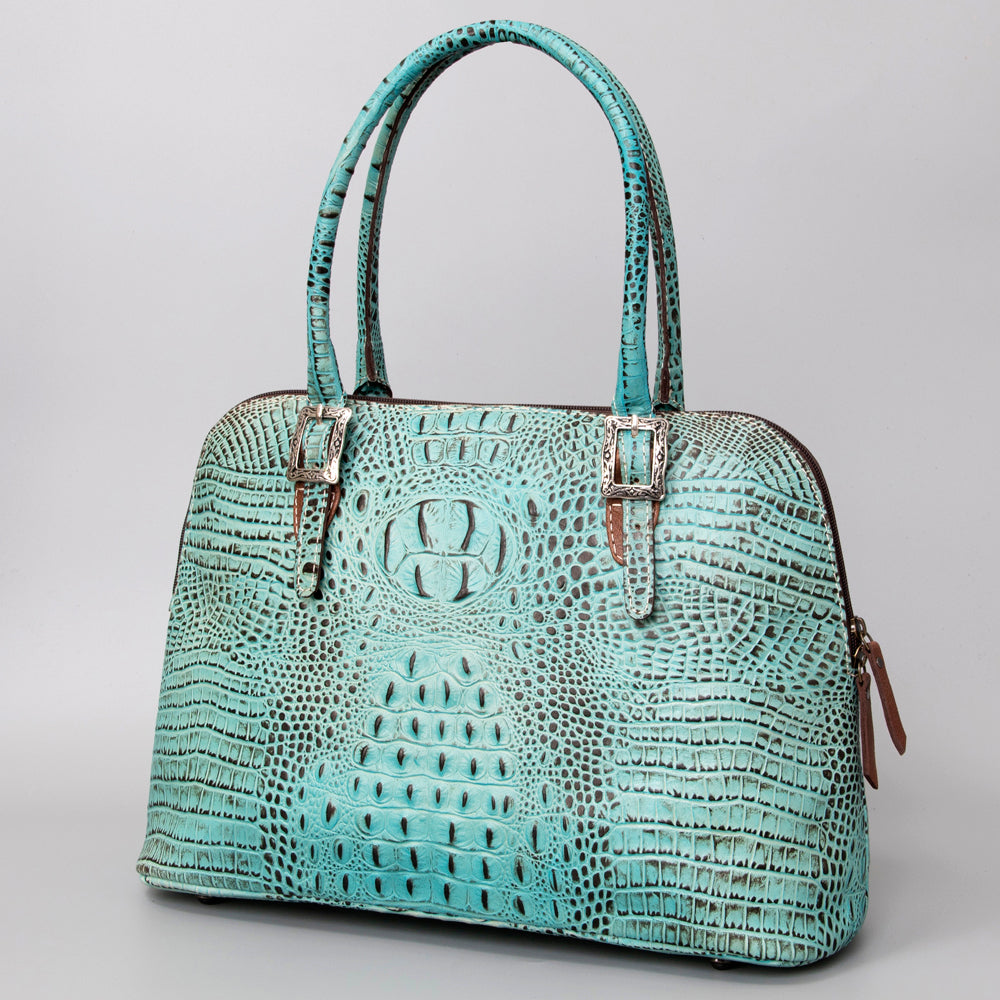 American Darling Tote Crocodile Embossed Genuine Leather Western Women Bag Handbag | for Cute Laptop