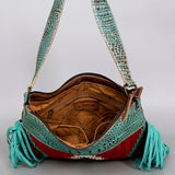 American Darling Hobo Saddle Blanket Crocodile Embossed Genuine Leather Women Bag Western Handbag Purse