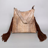 American Darling Hobo Crocodile Embossed Genuine Leather Women Bag Western Hobo Handbag Purse |