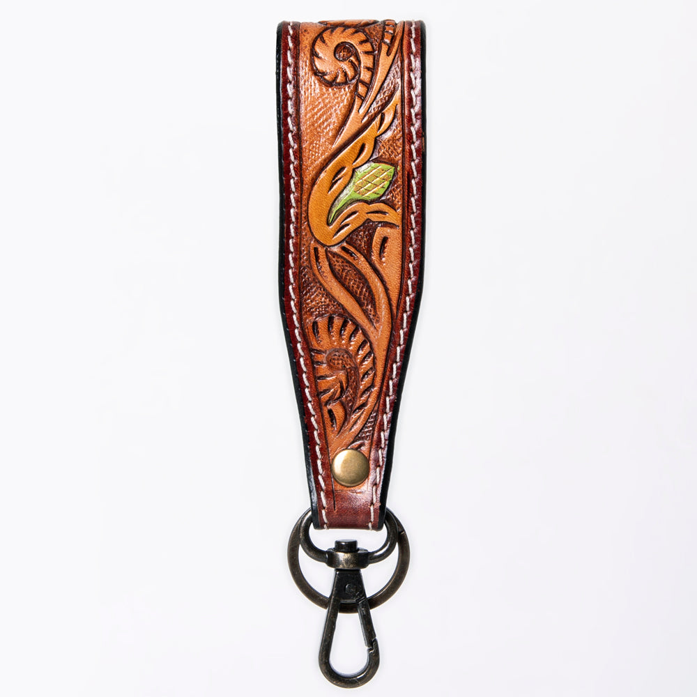 American Darling ADWSF126B Hand Tooled Genuine Leather Handle Strap For Wristlet Bags