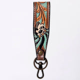 American Darling ADWSF126G Hand Tooled Genuine Leather Handle Strap For Wristlet Bags