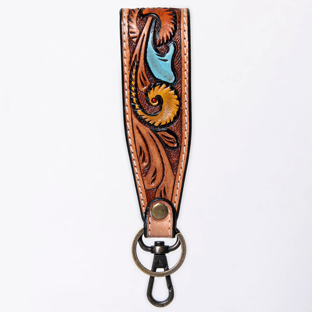 American Darling ADWSF126M Hand Tooled Genuine Leather Handle Strap For Wristlet Bags