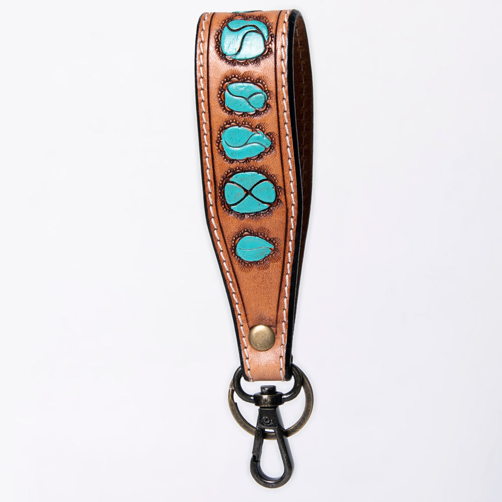 American Darling ADWSF126O Hand Tooled Genuine Leather Handle Strap For Wristlet Bags