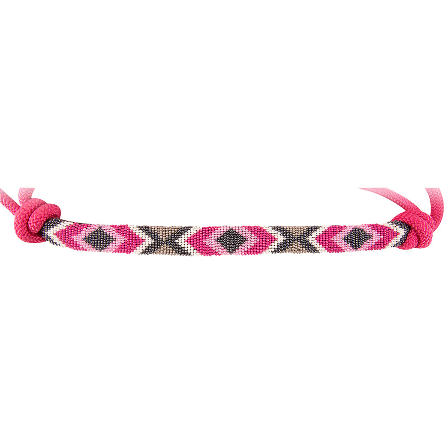 7.5 Ft Cashel Beaded Wave Rope Halter Lead Fuchsia by Hilason – Cowboy and equestrian accessories
