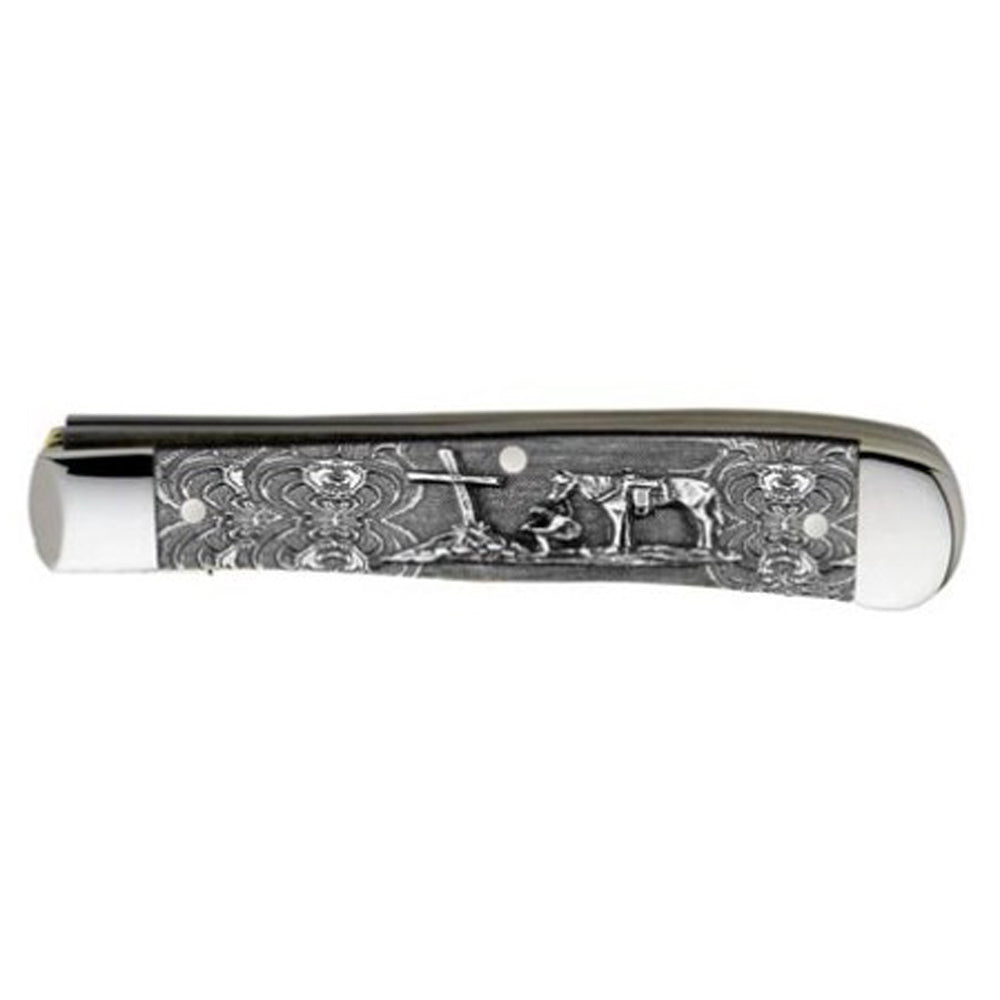 Circle Sh Cutlery Stainless Steel 4.5 In Trapper Style Pocket Knife