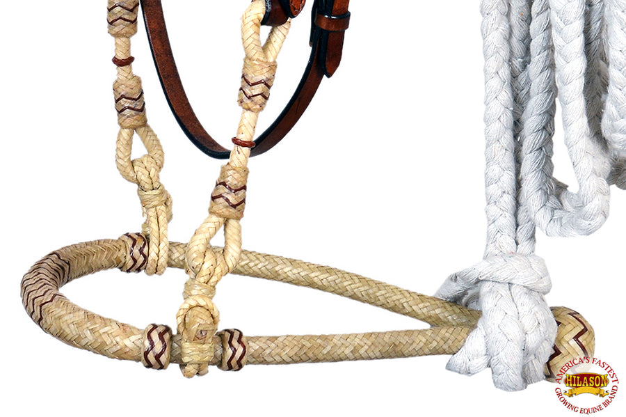 HILASON Western Horse Headstall Tack Bridle American Leather Bitless Rein | for Horses Headstalls