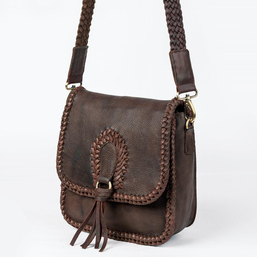 American Darling Messenger Full Grain Genuine Leather Western Women Bag Handbag Purse | Cute - Uhorse