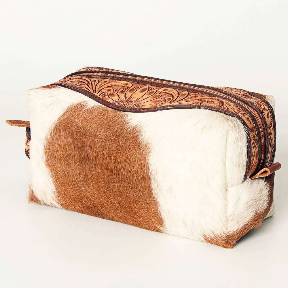 American Darling Toiletry Hand Tooled Genuine Leather Western Women Bag Handbag Purse | for Cute