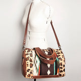 American Darling ADBG1000 Duffel Hair-On Saddle Blanket Genuine Leather Women Bag Western Handbag Purse