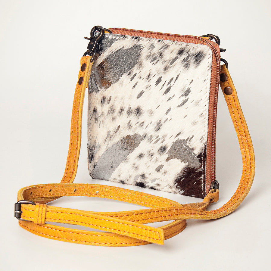 American Darling Handcrafted Leather Cross body Bag with Hair-On Cowhide - Uhorse