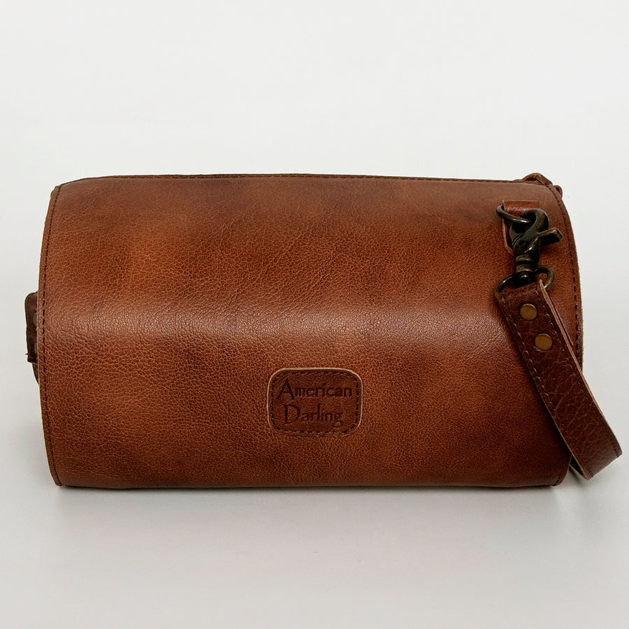American Darling Duffel Bag for Women, Hand Tooled Floral Leather Western Bag, Full Grain Vegetable-Tanned with YKK Zipper