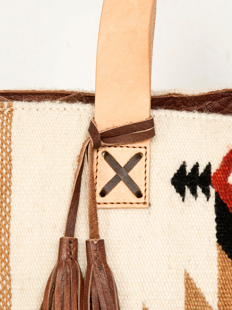 American Darling Tote Bag Hand Woven Saddle Blanket Genuine Leather Western Purse Large Shoulder Bag with YKK Zipper