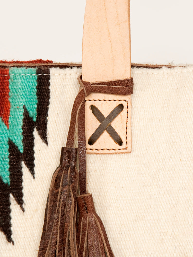 American Darling Tote Bag Hand Woven Saddle Blanket Genuine Leather Western Purse Large Shoulder Bag with YKK Zipper
