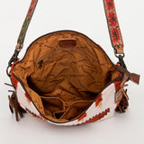 American Darling Messenger Bag Saddle Blanket Fabric Genuine Leather Western Women Handbag Purse | Cute