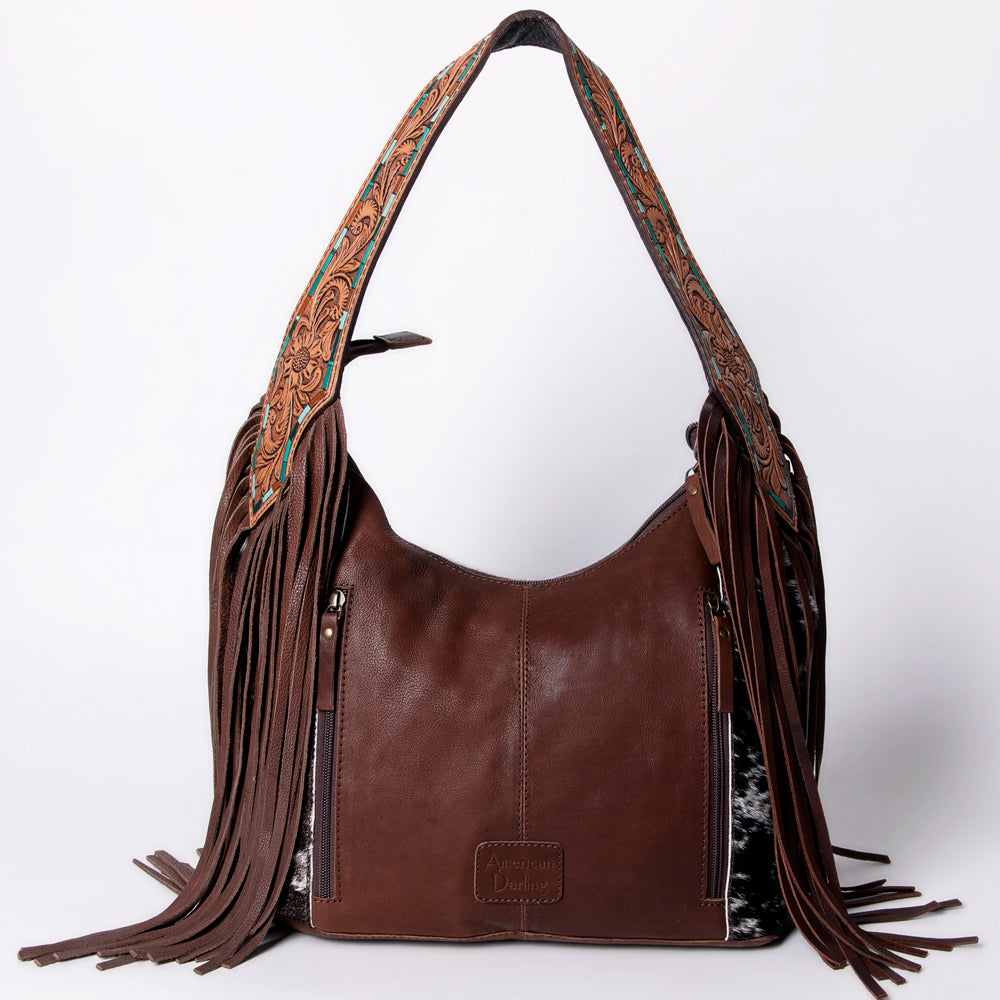 American Darling Hobo Hand Tooled Hair On Genuine Leather Western Women Bag | Handbag Purse Bags for Cute