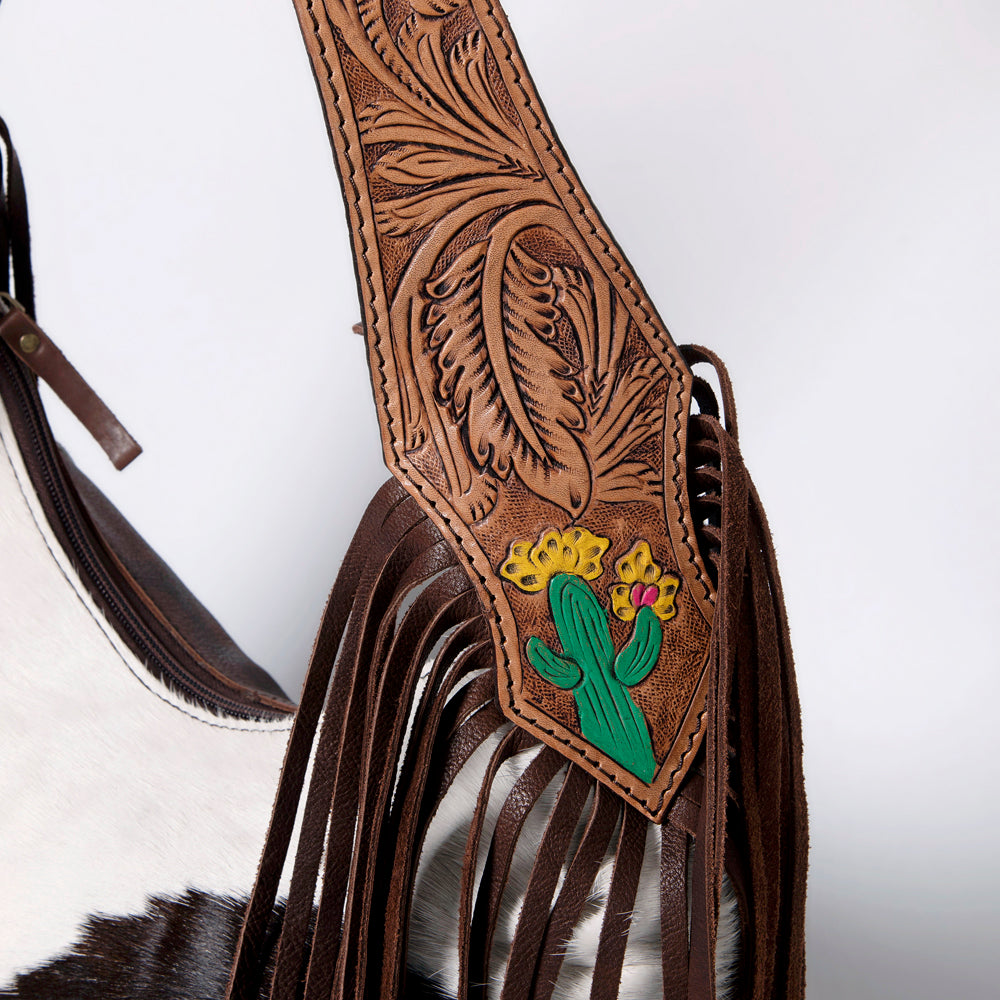 American Darling Hobo Hand Tooled Hair On Genuine Leather Western Women Bag | Handbag Purse Bags for Cute