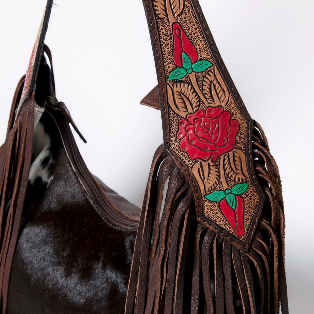 American Darling Hobo Hand Tooled Hair On Genuine Leather Western Women Bag | Handbag Purse Bags for Cute