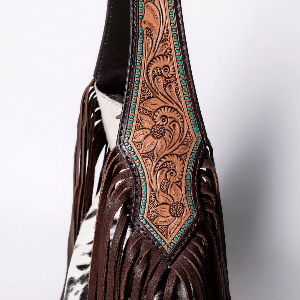 American Darling Hobo Hand Tooled Hair On Genuine Leather Western Women Bag | Handbag Purse Bags for Cute