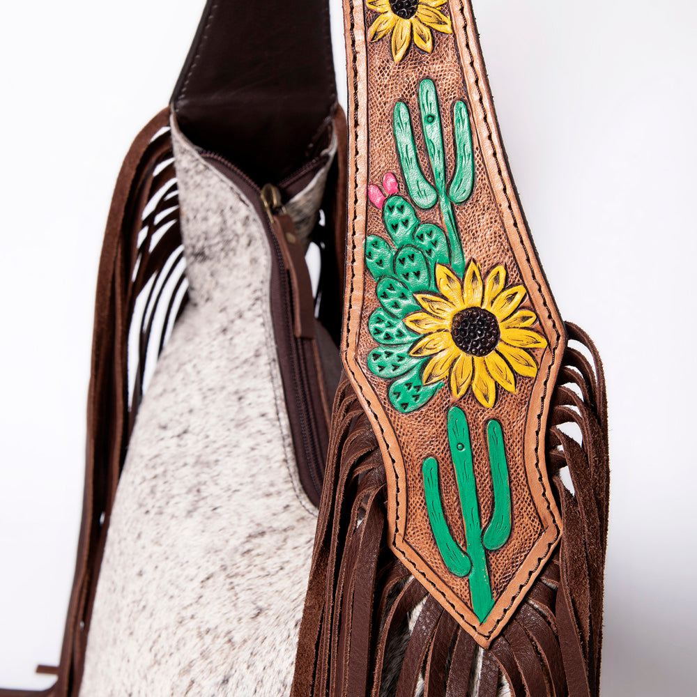 American Darling Hobo Hand Tooled Hair On Genuine Leather Western Women Bag | Handbag Purse Bags for Cute