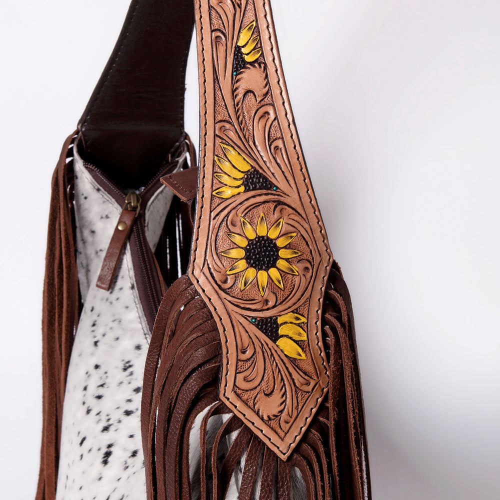 American Darling Hobo Hand Tooled Hair On Genuine Leather Western Women Bag | Handbag Purse Bags for Cute