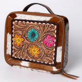 American Darling ADBGA300G Jewelry Case Hand Tooled Hair-On Genuine Leather Women Bag Western Handbag Purse