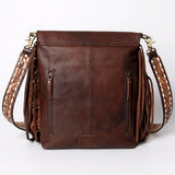 American Darling Large Crossbody Hand Tooled Genuine Leather Western Women Bag Handbag Purse | for Cute