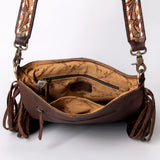 American Darling Large Crossbody Hand Tooled Genuine Leather Western Women Bag Handbag Purse | for Cute
