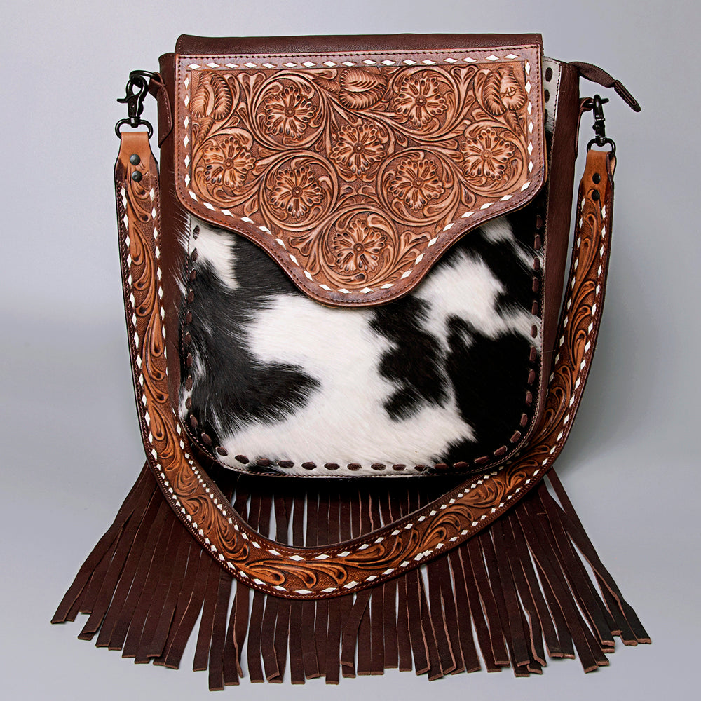 American Darling Cross Body Hand Tooled Hair on-Genuine Leather Western Women Bag Handbag Purse | Crossbody for Cute