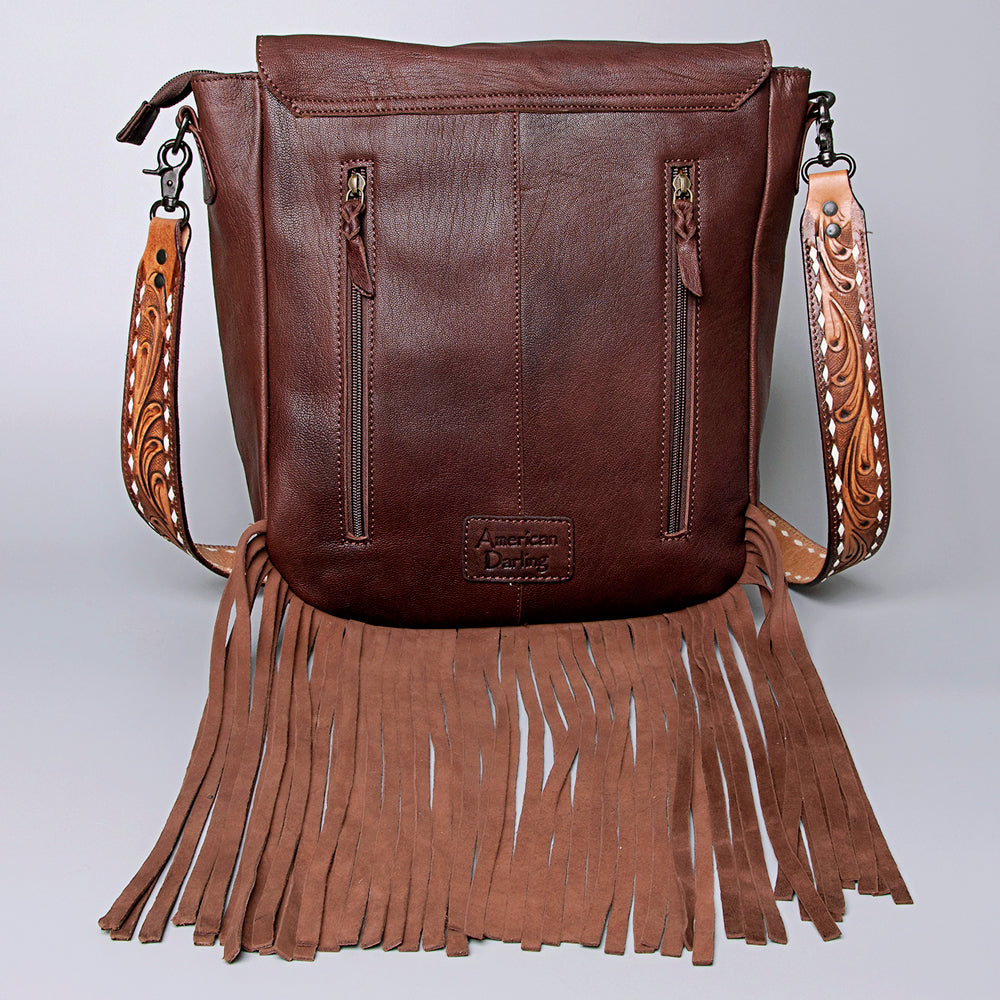 American Darling Cross Body Hand Tooled Hair on-Genuine Leather Western Women Bag Handbag Purse | Crossbody for Cute