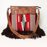 American Darling Signature Crossbody Hand Tooled Saddle Blanket Genuine Leather Women Bag Western Handbag Purse