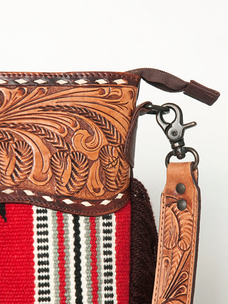American Darling Signature Crossbody Hand Tooled Saddle Blanket Genuine Leather Women Bag Western Handbag Purse
