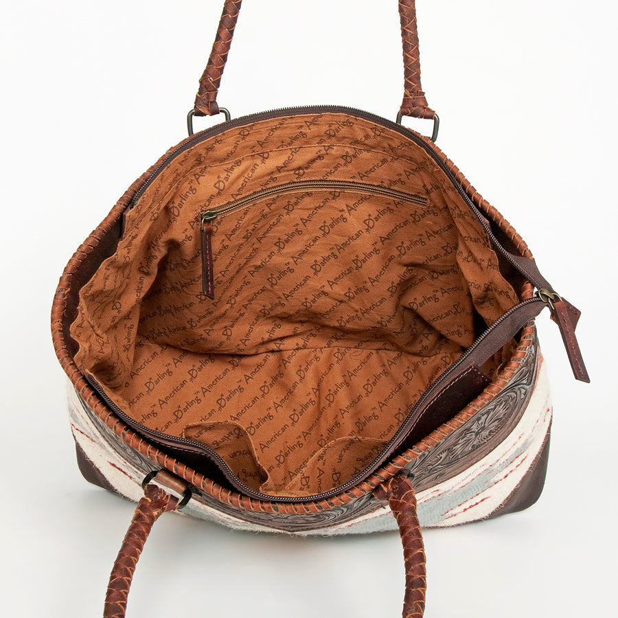 American Darling Tote Hand Tooled Saddle Blanket Genuine Leather Women Bag Western Handbag Purse