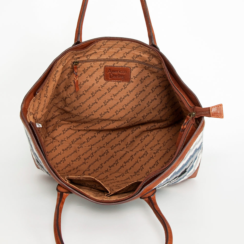 American Darling Tote Saddle Blanket Genuine Leather Women Bag Western Handbag Purse