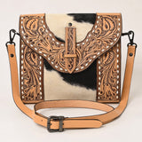 American Darling Crossbody Hand Tooled Hair-On Genuine Leather Women Bag Western Handbag Purse