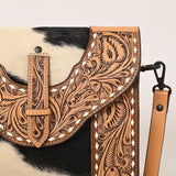 American Darling Crossbody Hand Tooled Hair-On Genuine Leather Women Bag Western Handbag Purse