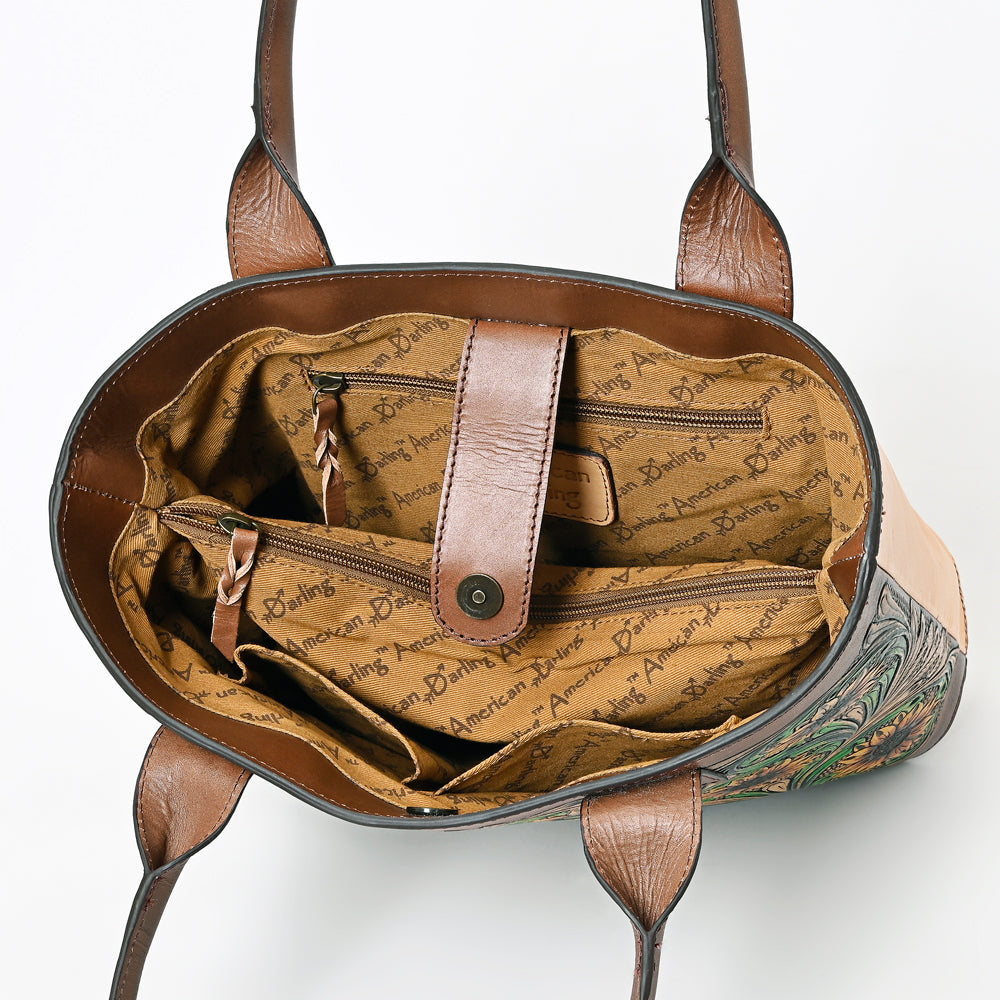 American Darling Tote Hand Tooled Genuine Leather Women Bag Western Handbag Purse