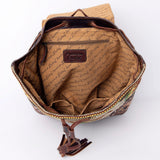 American Darling Backpack Saddle Blanket Hand Tooled Genuine Leather Women Bag Western Handbag Purse