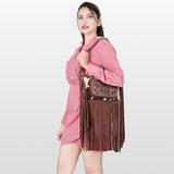 American Darling Tote Hand Tooled Hair-On Genuine Leather Women Bag Western Handbag Purse