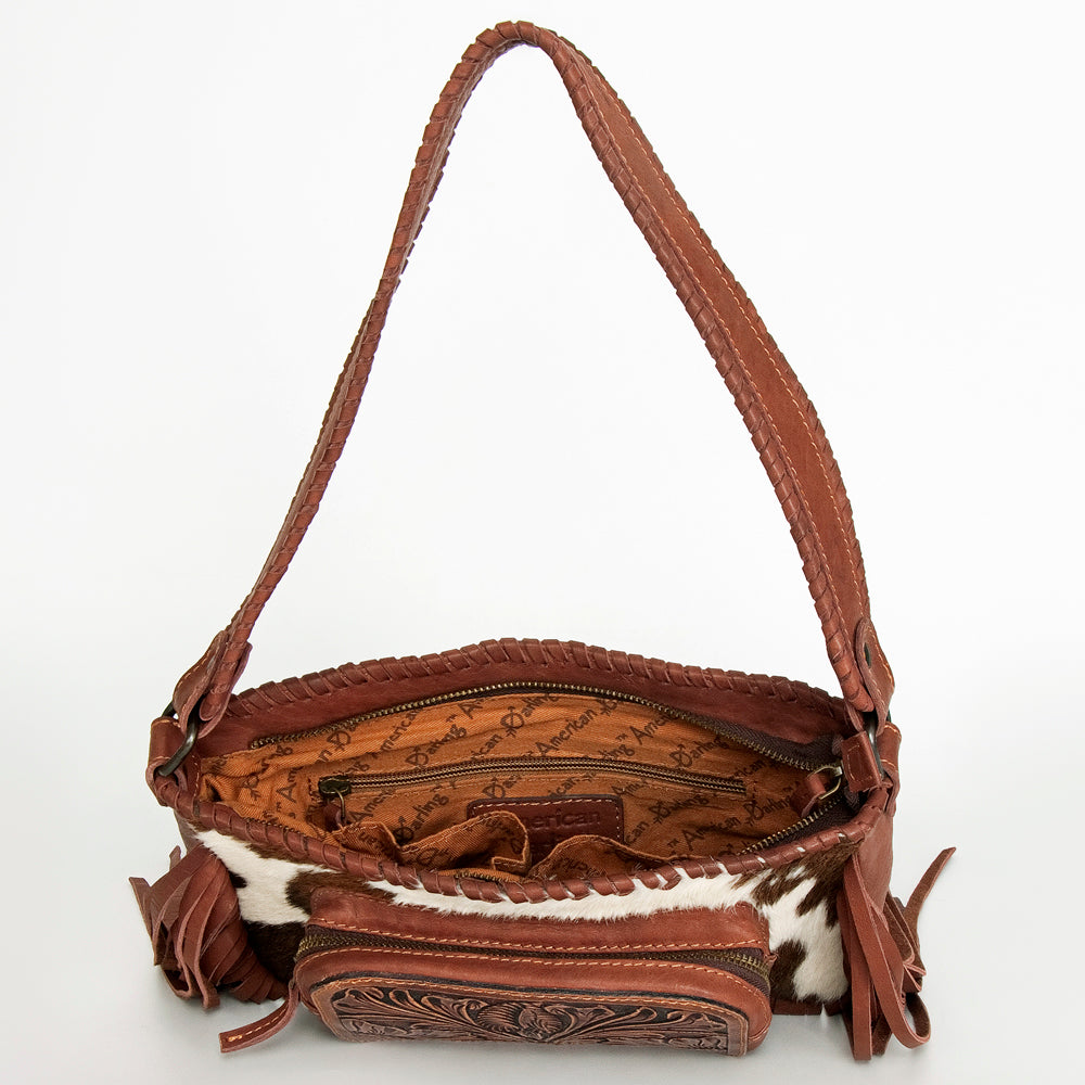 American Darling Tote Hand Tooled Hair-On Genuine Leather Women Bag Western Handbag Purse