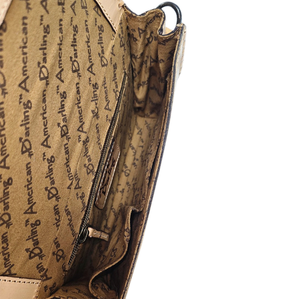 American Darling Wallet Hand Tooled Genuine Leather Women Bag Western Handbag Purse