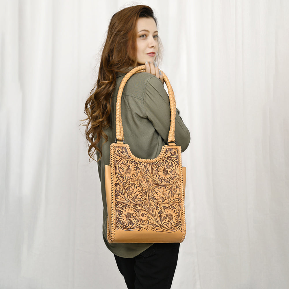 American Darling Tote Hand Tooled Genuine Leather Women Bag Western Handbag Purse