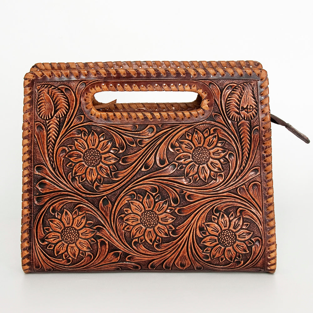 American Darling Clutch Hand Tooled Genuine Leather Women Bag Western Handbag Purse