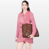 American Darling Clutch Hand Tooled Genuine Leather Women Bag Western Handbag Purse