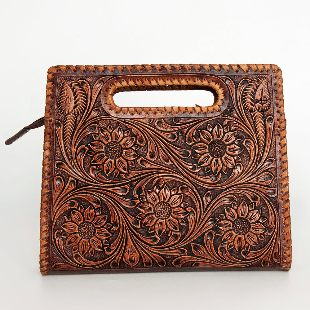American Darling Clutch Hand Tooled Genuine Leather Women Bag Western Handbag Purse