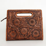 American Darling Clutch Hand Tooled Genuine Leather Women Bag Western Handbag Purse