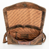 American Darling Clutch Hand Tooled Genuine Leather Women Bag Western Handbag Purse