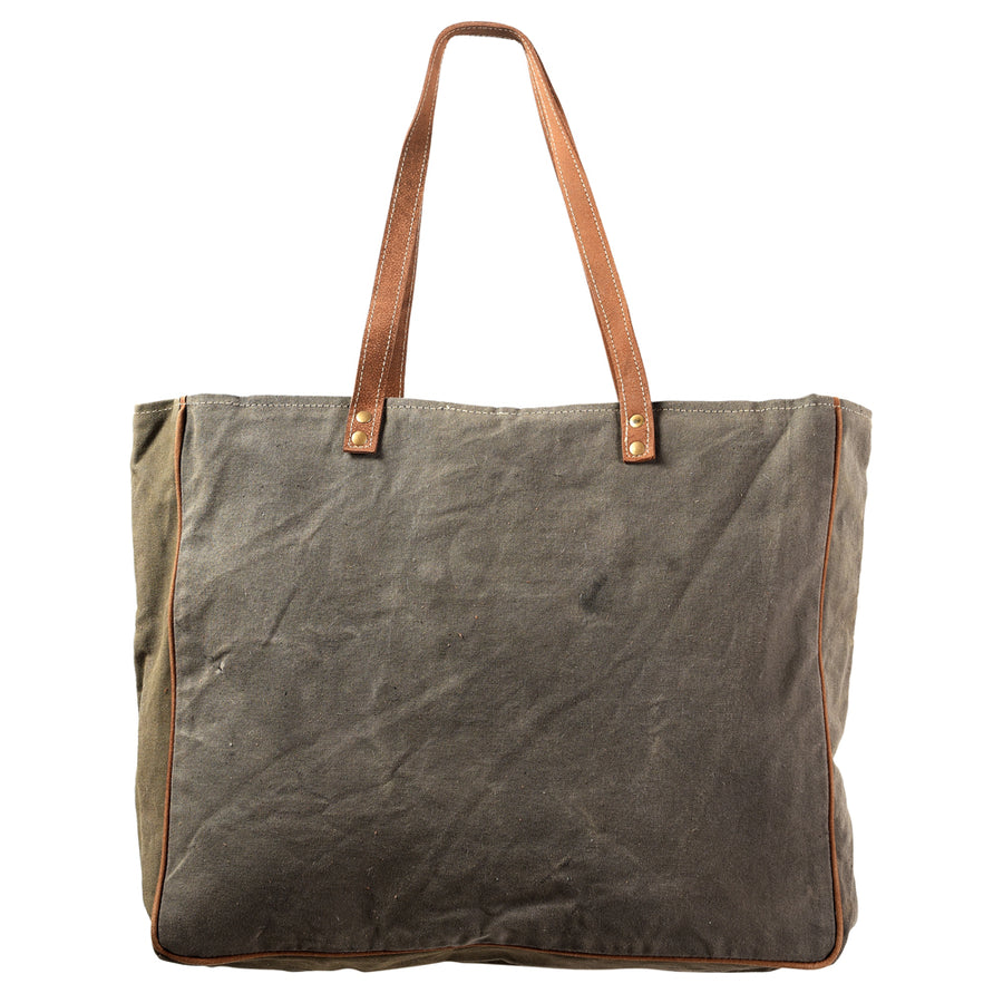 OHLAY KB418 TOTE Upcycled Wool Canvas Genuine Leather women bag western handbag purse