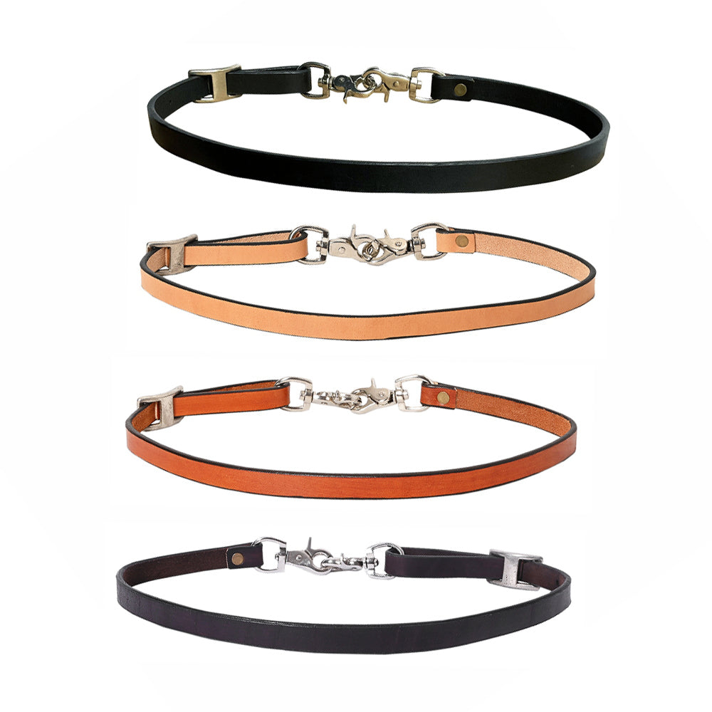 Hilason Horse Adjusts 3/4" - 26" Size Leather Breast Collar Wither Strap